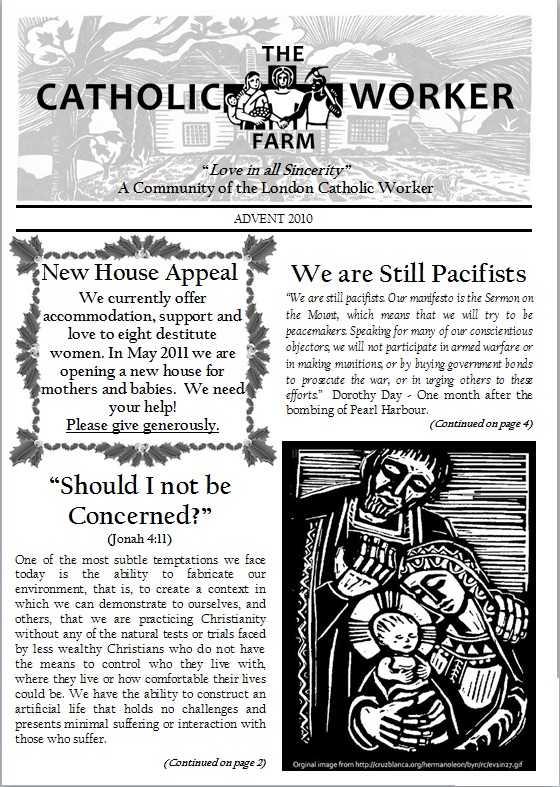 Catholic Worker Farm Newsletter