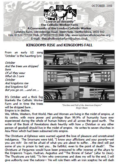 Catholic Worker Farm Newsletter